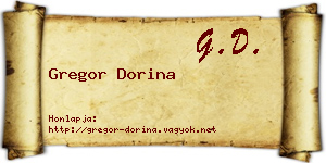 Gregor Dorina névjegykártya